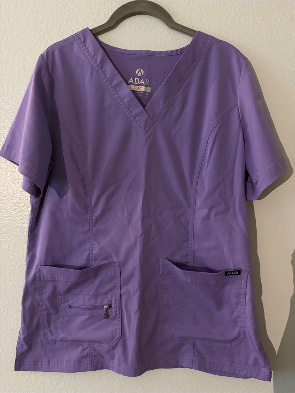 Ada Purple V-Neck Medical Scrub Top